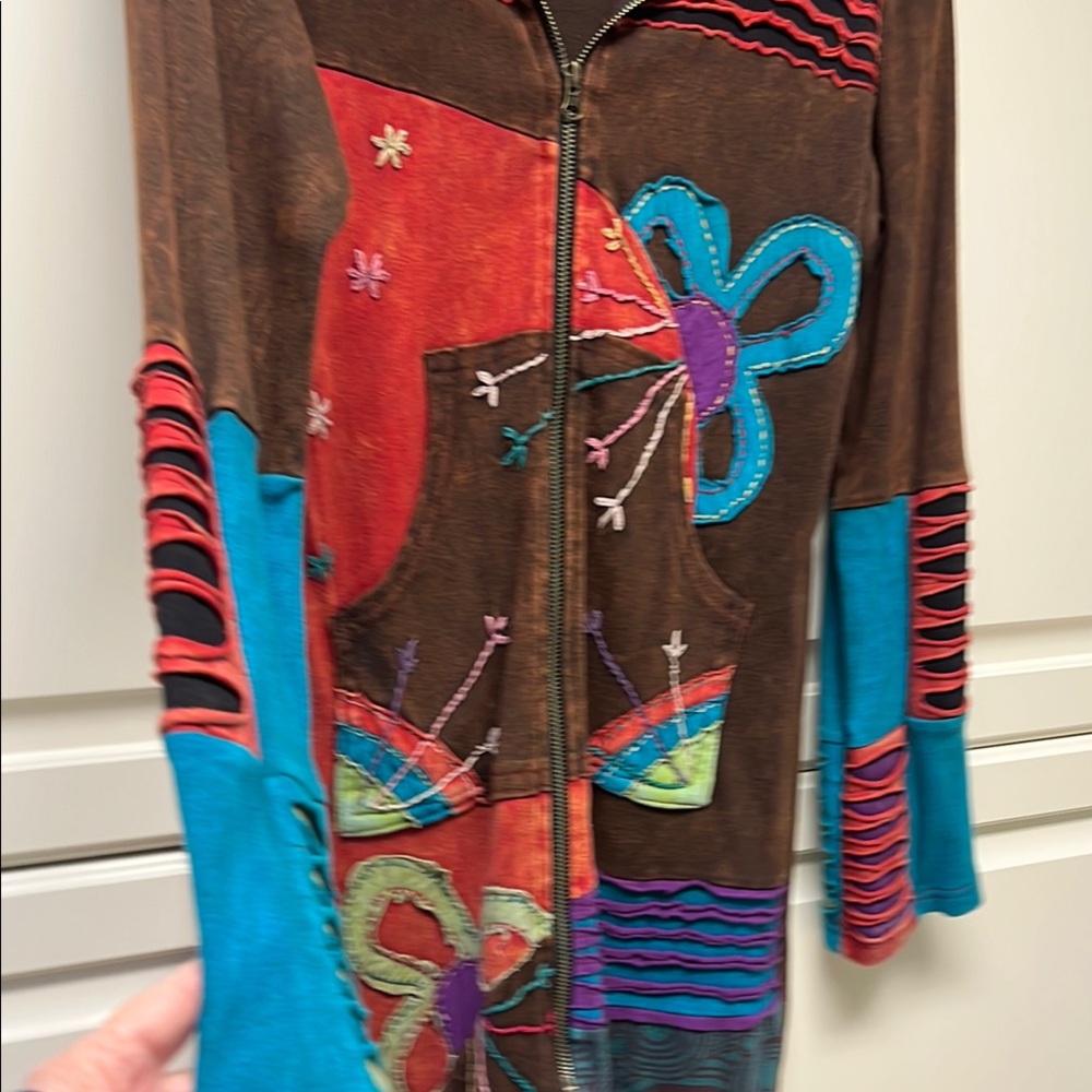 Rising International Multicolor Patchwork Jacket - Picture 4 of 8